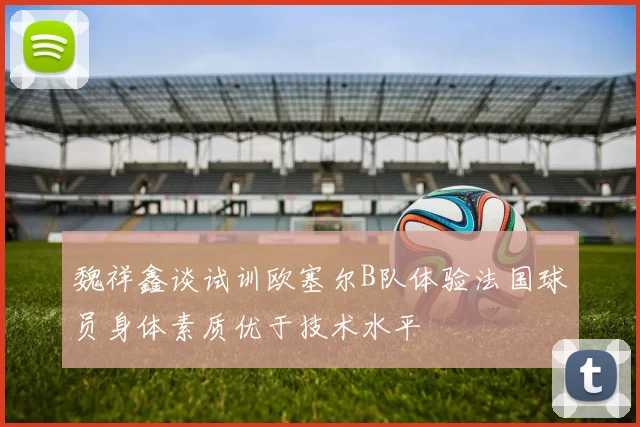 魏祥鑫谈试训欧塞尔B队体验法国球员身体素质优于技术水平